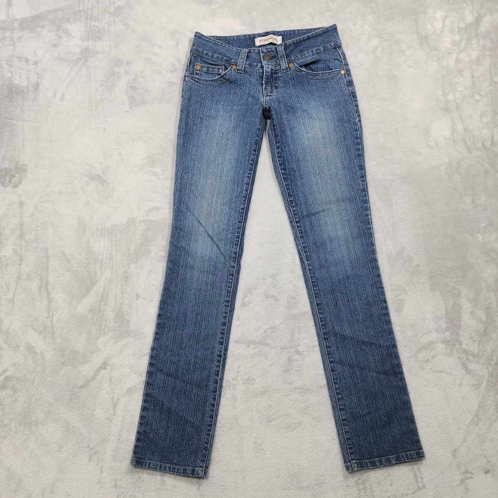 Hydraulic Jeans Womens S/6 Juniors Blue Low Rise Slim Straight Stretch Denim